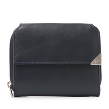 Load image into Gallery viewer, ladies leather purse in blue colour
