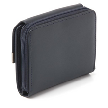 Load image into Gallery viewer, ladies leather purse in blue colour
