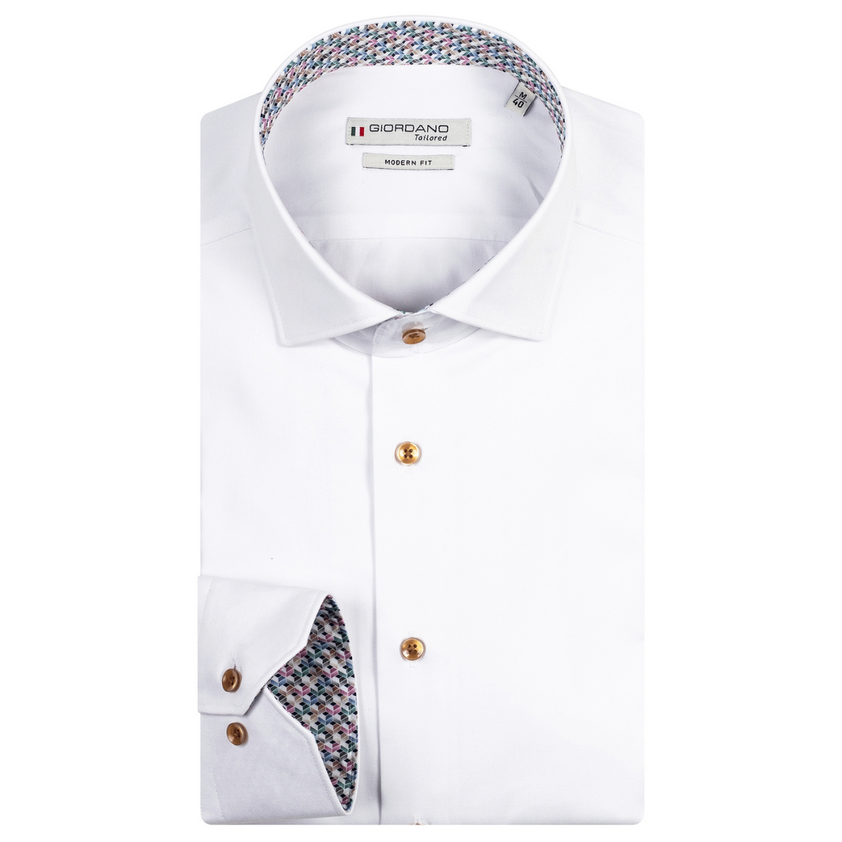 Giordano LS Maggiore Shirt | White – Geoghegans Of Navan