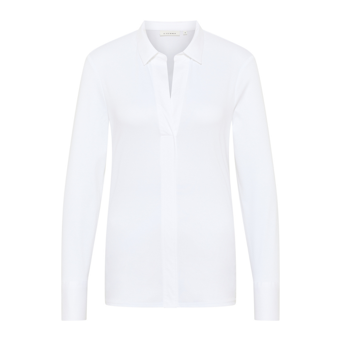 eterna shirt in white colour showing front off shirt