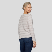 Load image into Gallery viewer, female model looking at camera wearing rabe pullover top 
