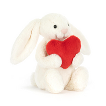 Load image into Gallery viewer, Bashful Red Love Heart Bunny Jellycat
