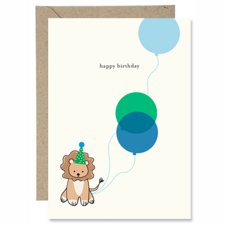 Birthday Lion - The Paper Gull Card