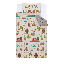 Load image into Gallery viewer, Woodland Adventure Duvet Set full picture of the product image
