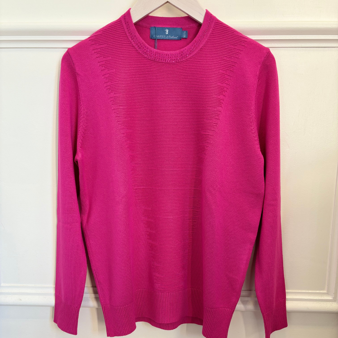 Castle Of Ireland Round Neck Jumper With Diamante Detail