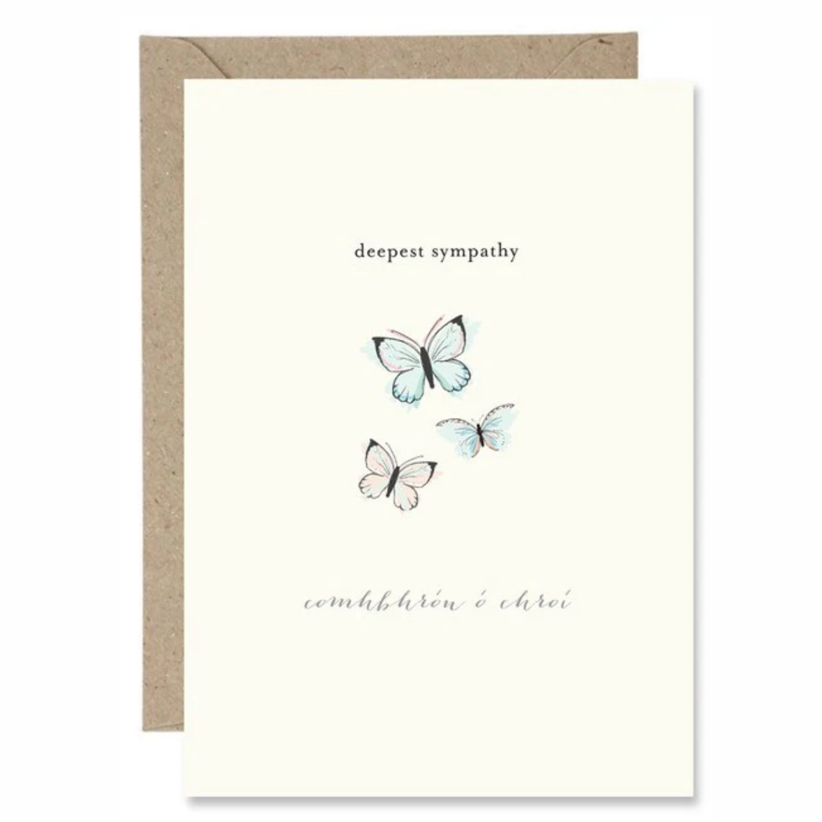 Deepest Sympathy Butterflies Paper Gull Card