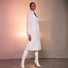 Load image into Gallery viewer, Edas Capiente Belted Coat | Cream / Pink
