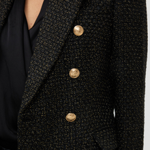 Load image into Gallery viewer, Esqualo Boucle Blazer | Black/Gold
