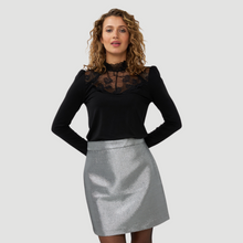 Load image into Gallery viewer, Esqualo Long Sleeved Top With Lace Collar Detailing
