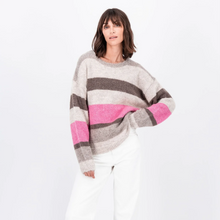 Load image into Gallery viewer, Fynch Hatton Merino Wool Striped Knit Jumper
