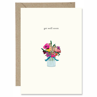 Get Well Soon Flowers - The Paper Gull Card