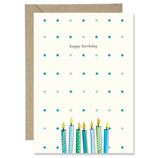 Birthday Candles Blue - The Paper Gull Card