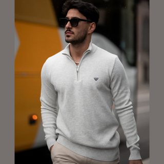 Half Zip on Model Walking 