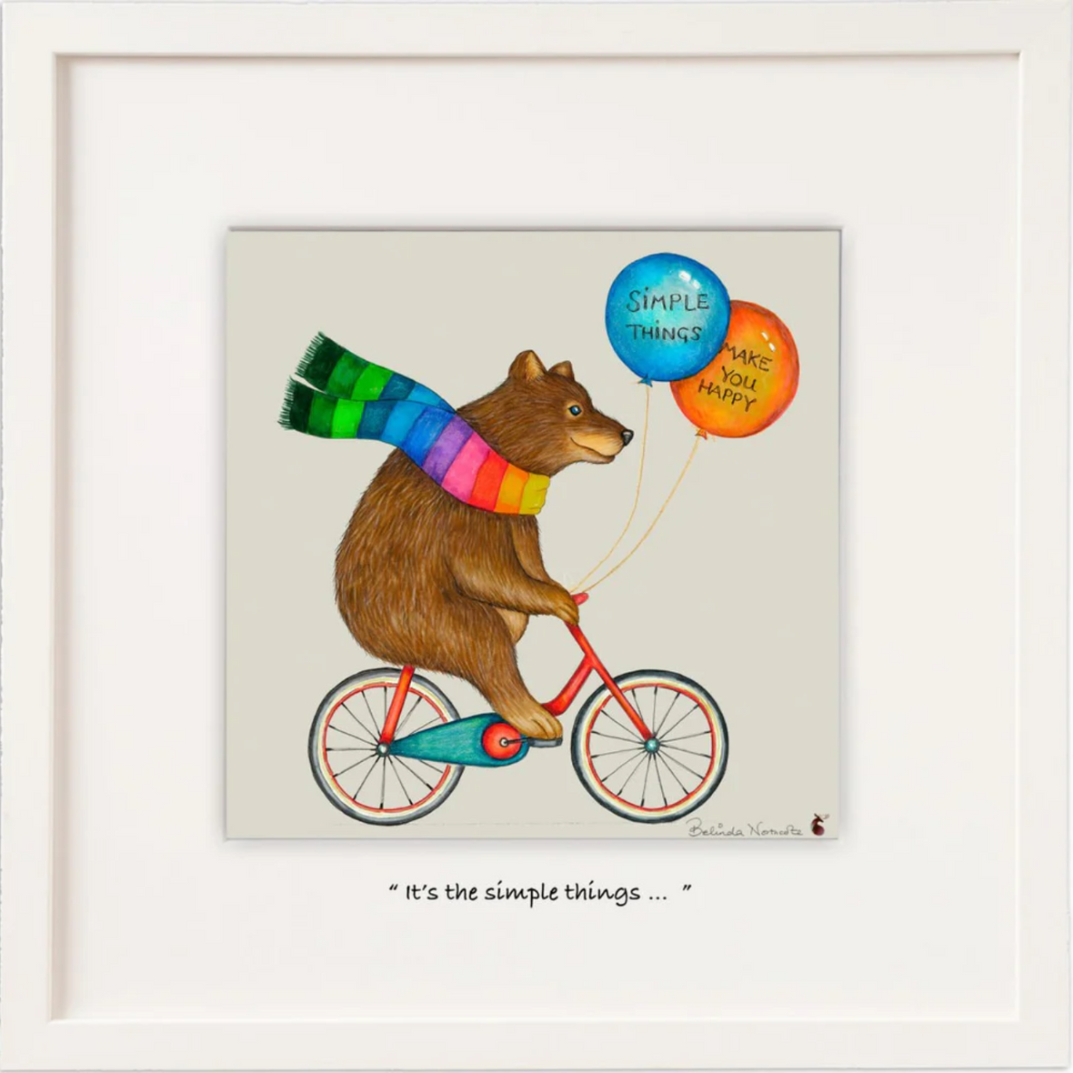 Bear on a Bike with Baloons