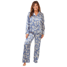 Load image into Gallery viewer, Marsylka Bird Print Satin Pyjamas | Blue
