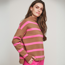 Load image into Gallery viewer, Rino &amp; Pelle Mock Neck Twig Sweater | Magenta
