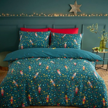 Load image into Gallery viewer, Nutcracker Green Catherine Lansfield Duvet Set
