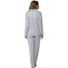 Load image into Gallery viewer, Pastunette Modern Stripes Full Button Pyjamas
