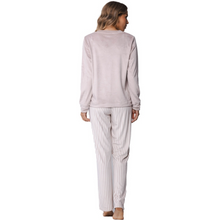 Load image into Gallery viewer, Pastunette Soft Stripes Velvet Pyjama Set
