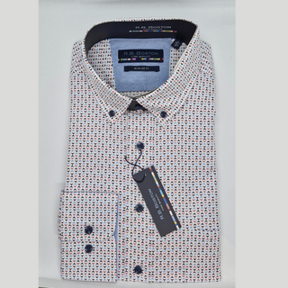 R.B.Boston Geometric Print L/S Shirt