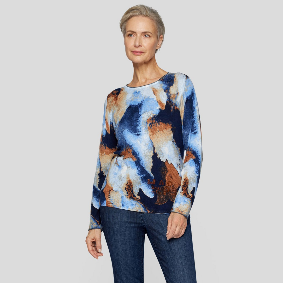 Rabe Abstract Print Sweater With 