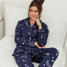 Load image into Gallery viewer, Rebelle by Pastunette Moon and Star Button Up Pyjamas
