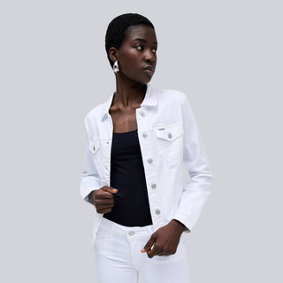 Salsa Slim White Denim Jacket