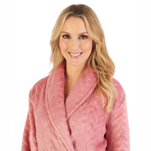 Load image into Gallery viewer, Slenderella Embossed Dressing Gown | Pink
