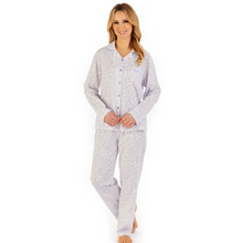 Load image into Gallery viewer, Slenderella Leaf Print Tailored Jersey Pyjama | Blue
