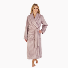 Load image into Gallery viewer, Slenderella Luxury Flannel Fleece Dressing Gown | Mink
