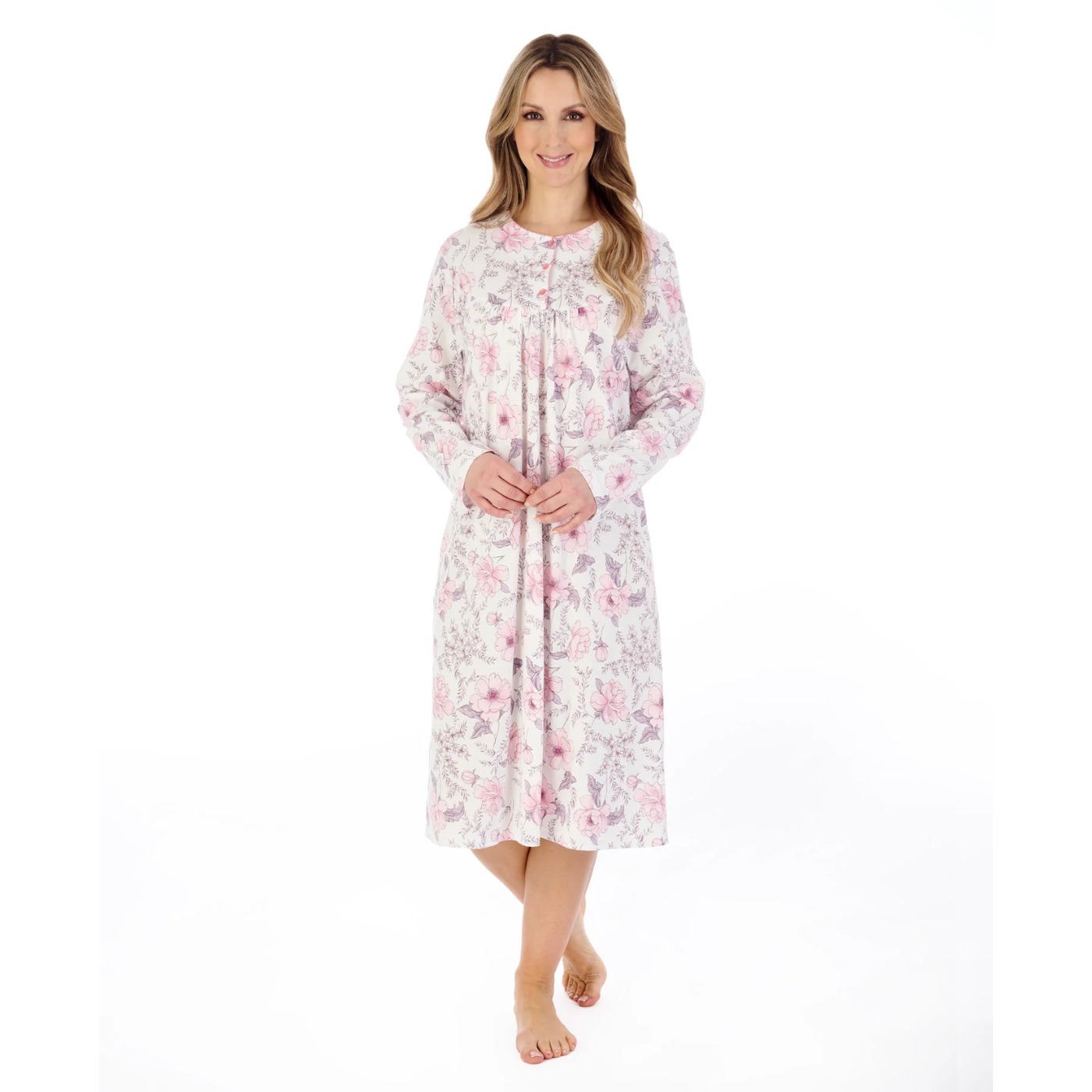 Slenderella Picot Trim Jersey Nightdress | Pink – Geoghegans Of Navan