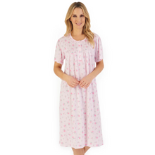 Load image into Gallery viewer, Slenderella Short Sleeve Floral Print Jersey Nightdress
