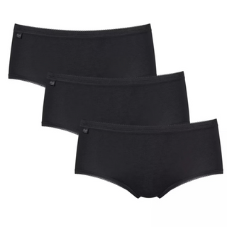 Sloggi Basic+ 3 Pack Midi Brief | Black