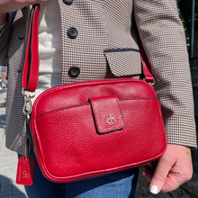 Load image into Gallery viewer, dR Amsterdam Leather Crossbody Bag | Tango Red
