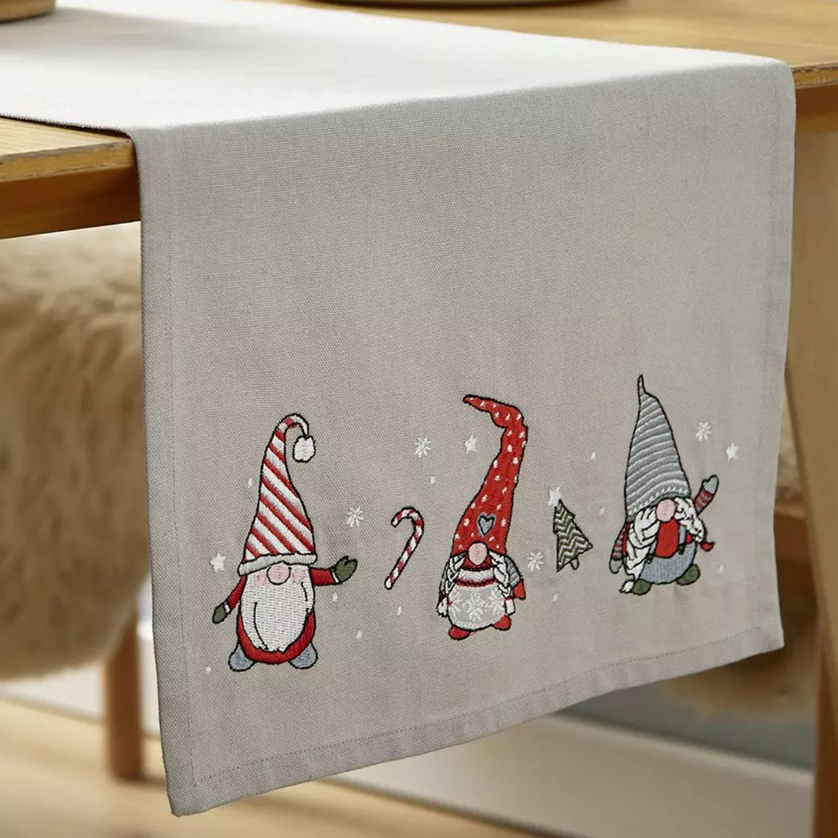 Catherine Lansfield Christmas Gnomes Table Runner