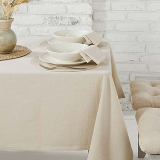 Waltons Primavera Tablecloth | Linen / White