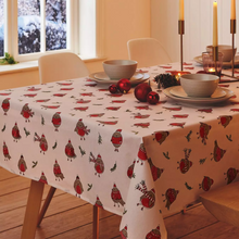 Load image into Gallery viewer, Christmas Robins Tablecloth
